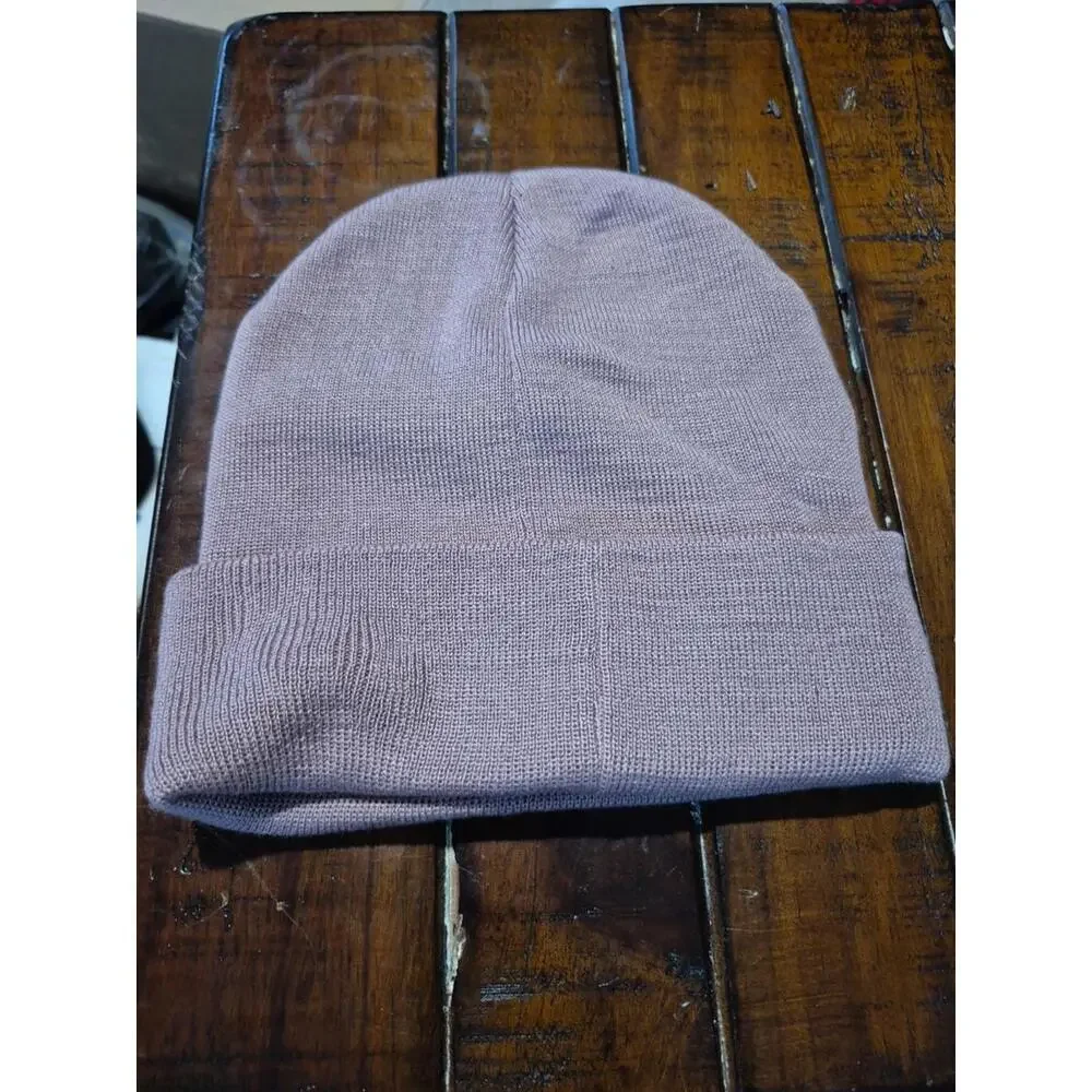 Adidas Men’s 2 Pack Grove Knit Cuff Beanies Wonder Beige / Violet NEW - Picture 4 of 8
